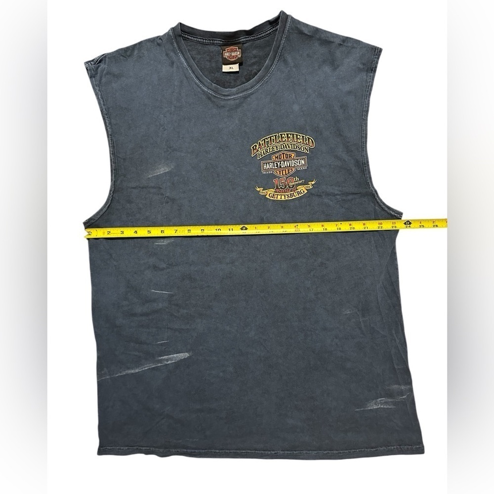 Harley Davidson Little Round Top Gettysburg, PA Men’s XL sleeveless t sh…​​​ - Picture 5 of 6
